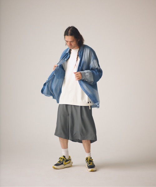 ADAM PATEK(アダムパテック)の「ADAMPATEK/aging sheer denim shirt/エイジングシアーデニムシャツ(シャツ/ブラウス・メンズ・ブラック/ブルー・2/1)」の18枚目の写真
