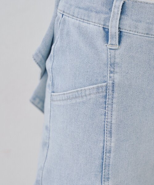 continuer de NICE CLAUP（コンティニューデナイスクラップ）の「後リボンデニムショートパンツ（デニムパンツ・レディース・ブルー/ブラック/ケミカルウォッシュ・FREE）」の18枚目の写真
