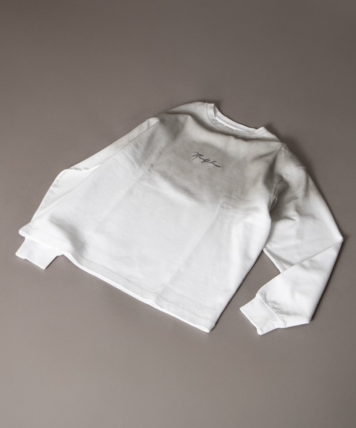 BROWNY(ブラウニー)の「BROWNY/【26年春夏新作】ワンポイントT(LS)(Tシャツ/カットソー・メンズ・ホワイト系その他/ブラック/ホワイト・MEDIUM/LARGE)」の1枚目の写真