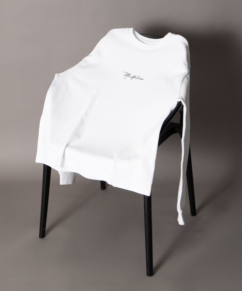 BROWNY(ブラウニー)の「BROWNY/【26年春夏新作】ワンポイントT(LS)(Tシャツ/カットソー・メンズ・ホワイト系その他/ブラック/ホワイト・MEDIUM/LARGE)」の2枚目の写真