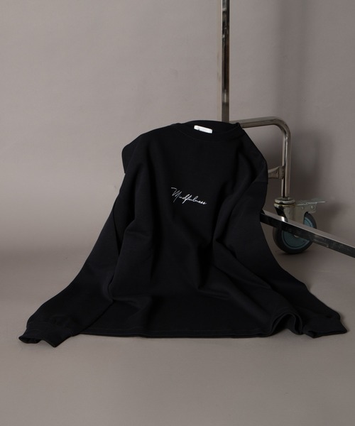 BROWNY(ブラウニー)の「BROWNY/【26年春夏新作】ワンポイントT(LS)(Tシャツ/カットソー・メンズ・ホワイト系その他/ブラック/ホワイト・MEDIUM/LARGE)」の3枚目の写真