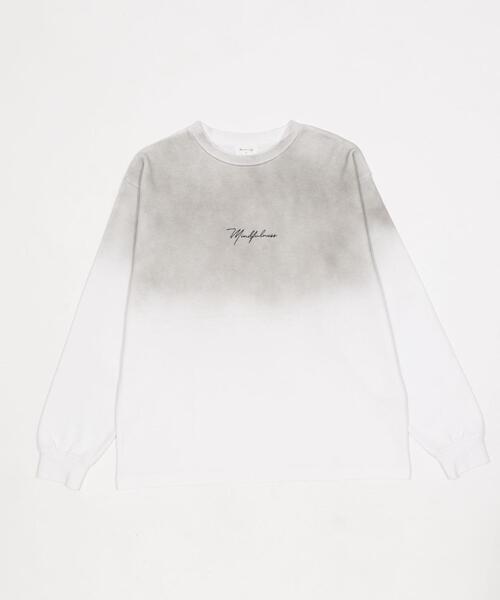 BROWNY(ブラウニー)の「BROWNY/【26年春夏新作】ワンポイントT(LS)(Tシャツ/カットソー・メンズ・ホワイト系その他/ブラック/ホワイト・MEDIUM/LARGE)」の6枚目の写真