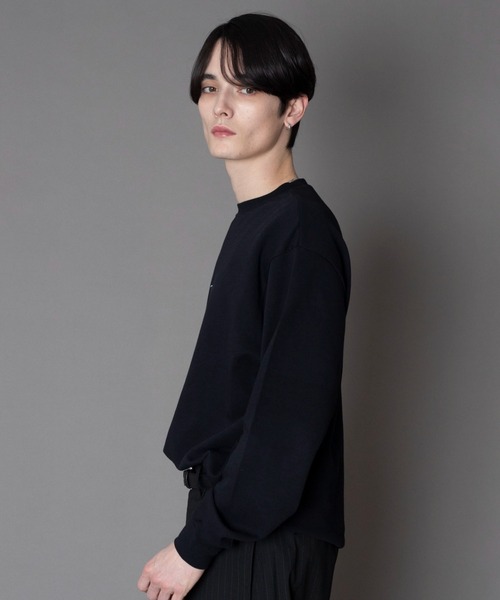BROWNY(ブラウニー)の「BROWNY/ワンポイントT(LS)(Tシャツ/カットソー・メンズ・ホワイト系その他/ブラック/ホワイト・MEDIUM/LARGE)」の4枚目の写真