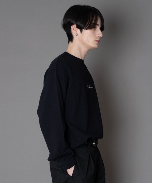 BROWNY(ブラウニー)の「BROWNY/ワンポイントT(LS)(Tシャツ/カットソー・メンズ・ホワイト系その他/ブラック/ホワイト・MEDIUM/LARGE)」の6枚目の写真