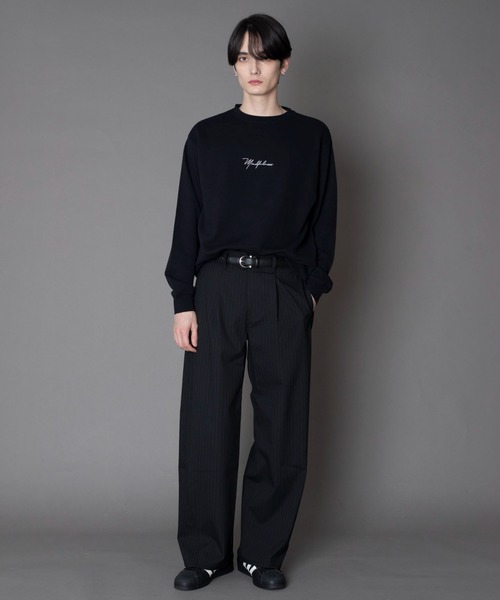 BROWNY(ブラウニー)の「BROWNY/ワンポイントT(LS)(Tシャツ/カットソー・メンズ・ホワイト系その他/ブラック/ホワイト・MEDIUM/LARGE)」の7枚目の写真