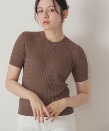 2026春夏新作 ニュアンスラメ半袖ニット