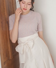 2026春夏新作 ニュアンスラメ半袖ニット