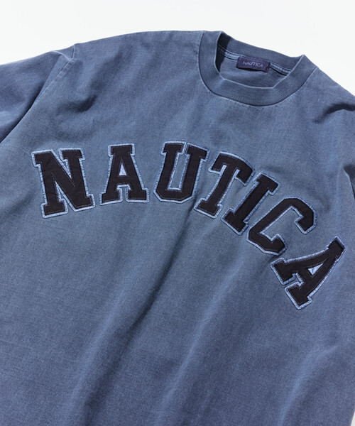 NAUTICA(ノーティカ)の「NAUTICA/ノーティカ ビッグシルエット ピグメントダイ アーチロゴ ショートスリーブ Tシャツ(Tシャツ/カットソー・メンズ・チャコールグレー/ベージュ/ブラウン/ネイビー/グリーン・SMALL/MEDIUM/LARGE/X-LARGE)」の15枚目の写真