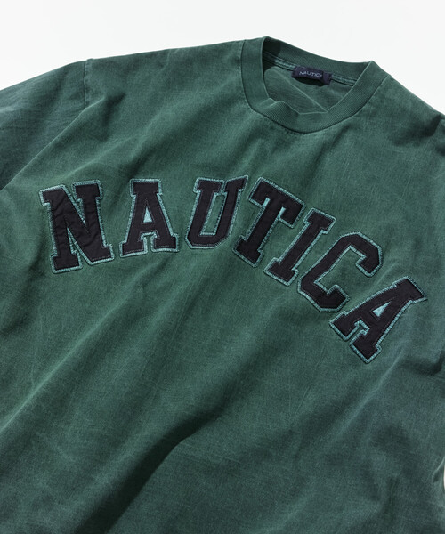 NAUTICA(ノーティカ)の「NAUTICA/ノーティカ ビッグシルエット ピグメントダイ アーチロゴ ショートスリーブ Tシャツ(Tシャツ/カットソー・メンズ・チャコールグレー/ベージュ/ブラウン/ネイビー/グリーン・SMALL/MEDIUM/LARGE/X-LARGE)」の6枚目の写真