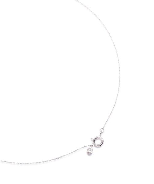 JILL by JILL STUART(ジルバイジルスチュアート)の「Cubic パヴェリボンネックレス(ネックレス・レディース・シルバー/ピンク・FREE)」の22枚目の写真