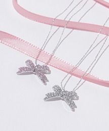 JILL by JILL STUART（ジルバイジルスチュアート）の「Cubic パヴェリボンネックレス（ネックレス）」