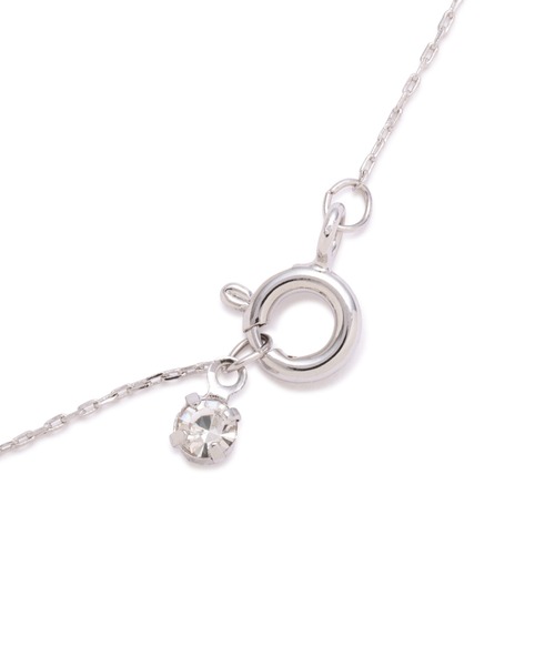 JILL by JILL STUART(ジルバイジルスチュアート)の「Cubic パヴェリボンネックレス(ネックレス・レディース・シルバー/ピンク・FREE)」の11枚目の写真