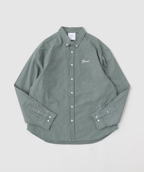 GRAND COLLECTION / в полоску поплин‑рубашка