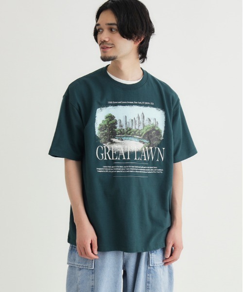 FACT グラフィックプリント Tシャツ L セール】【BACK NUMBER】アートグラフィックTシャツ (かすれプリント