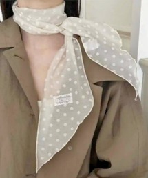 Sibra（シブラ）の「シアー素材ドット柄スカーフ（バンダナ/スカーフ）」