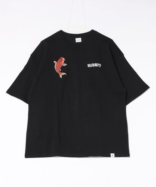 8(eight)(エイト)の「和柄刺繍Tシャツ(鯉)(Tシャツ/カットソー・メンズ・ホワイト/ブラック・X-LARGE/LARGE/MEDIUM)」の1枚目の写真