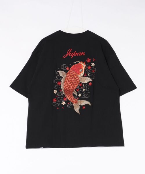 8(eight)(エイト)の「和柄刺繍Tシャツ(鯉)(Tシャツ/カットソー・メンズ・ホワイト/ブラック・X-LARGE/LARGE/MEDIUM)」の3枚目の写真