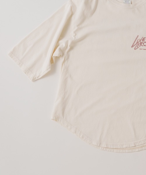kha:ki（カーキ）の「「KHA:KI / カーキ」7th TEE -LIVE YOUR GROUND-（Tシャツ/カットソー・レディース・ホワイト/ブラック/オフホワイト・1）」の19枚目の写真