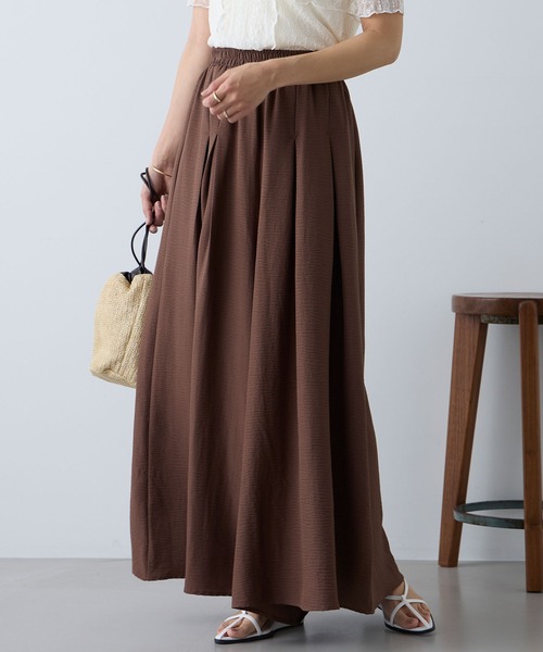 Aunely（オーネリー）の「【Aunely】すぐサラ ひんやり エフォートレス タックスカーチョ＜YOSOOIシリーズ＞（その他パンツ・レディース・ブラウン/オレンジ/ネイビー/チャコールグレー/アイボリー/ブラック・L/M）」の4枚目の写真