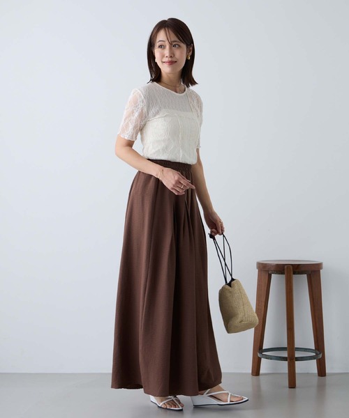 Aunely（オーネリー）の「【Aunely】すぐサラ ひんやり エフォートレス タックスカーチョ＜YOSOOIシリーズ＞（その他パンツ・レディース・ブラウン/オレンジ/ネイビー/チャコールグレー/アイボリー/ブラック・L/M）」の18枚目の写真