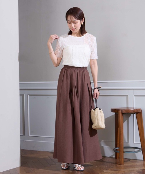 Aunely（オーネリー）の「【Aunely】すぐサラ ひんやり エフォートレス タックスカーチョ＜YOSOOIシリーズ＞（その他パンツ・レディース・ブラウン/オレンジ/ネイビー/チャコールグレー/アイボリー/ブラック・L/M）」の21枚目の写真
