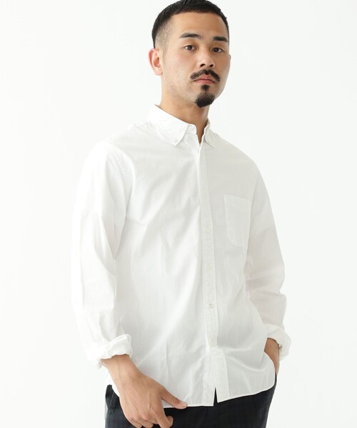 BEAMS PLUS（ビームスプラス）の「B.D. Color Broad（シャツ/ブラウス・メンズ・ホワイト/ネイビー/オリーブ・LARGE/MEDIUM/X-LARGE/SMALL）」の4枚目の写真