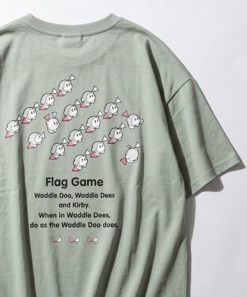 MARUKAWA（マルカワ）の「2026SS Kirby’s Dream Land/星のカービィ オーバーサイズ キャラクター フロント/ブラックプリント 半袖Tシャツ（Tシャツ/カットソー・レディース・アッシュグレー/ミント/ネイビー/ピンク・M/L）」の2枚目の写真