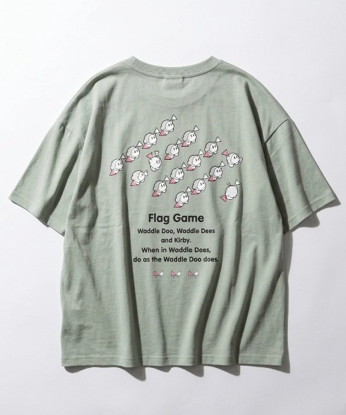 MARUKAWA（マルカワ）の「2026SS Kirby’s Dream Land/星のカービィ オーバーサイズ キャラクター フロント/ブラックプリント 半袖Tシャツ（Tシャツ/カットソー・レディース・アッシュグレー/ミント/ネイビー/ピンク・M/L）」の9枚目の写真
