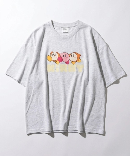 MARUKAWA（マルカワ）の「2026SS Kirby’s Dream Land/星のカービィ オーバーサイズ キャラクター フロント/ブラックプリント 半袖Tシャツ（Tシャツ/カットソー・レディース・アッシュグレー/ミント/ネイビー/ピンク・M/L）」の7枚目の写真