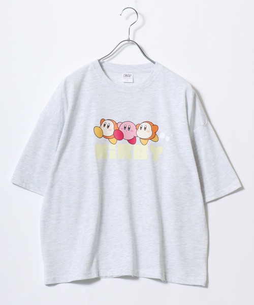 MARUKAWA（マルカワ）の「2026SS Kirby’s Dream Land/星のカービィ オーバーサイズ キャラクター フロント/ブラックプリント 半袖Tシャツ（Tシャツ/カットソー・レディース・アッシュグレー/ミント/ネイビー/ピンク・M/L）」の11枚目の写真