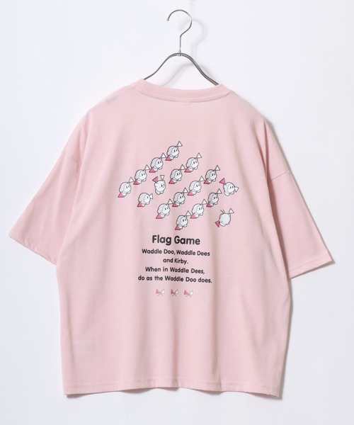 MARUKAWA（マルカワ）の「2026SS Kirby’s Dream Land/星のカービィ オーバーサイズ キャラクター フロント/ブラックプリント 半袖Tシャツ（Tシャツ/カットソー・レディース・アッシュグレー/ミント/ネイビー/ピンク・M/L）」の16枚目の写真