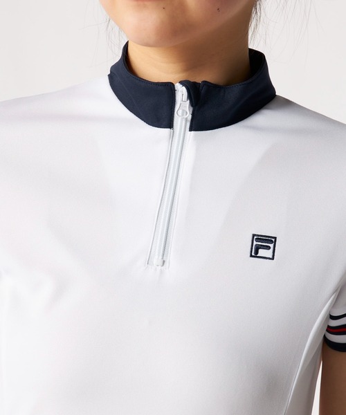 FILA GOLF(フィラゴルフ )の「ハーフジップワンピース(ワンピース・レディース・ネイビー/ホワイト/ブラック・X-LARGE/XX-LARGE/LARGE/MEDIUM)」の9枚目の写真