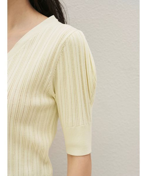 SNIDEL（スナイデル）の「レースカラーデザインニットカーディガン（カーディガン/ボレロ・レディース・ネイビー/イエロー/アイボリー・F）」の11枚目の写真