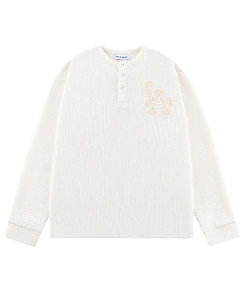 WOKE EDGE(ウォークエッジ)の「WOKE EDGE / ウォークエッジ LA HENLY NECK LONG SLEEVE(Tシャツ/カットソー・メンズ・ブラック/ホワイト系その他・MEDIUM/LARGE)」の2枚目の写真