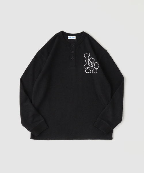 WOKE EDGE(ウォークエッジ)の「WOKE EDGE / ウォークエッジ LA HENLY NECK LONG SLEEVE(Tシャツ/カットソー・メンズ・ブラック/ホワイト系その他・MEDIUM/LARGE)」の6枚目の写真