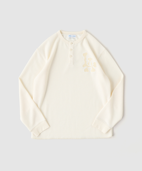 WOKE EDGE(ウォークエッジ)の「WOKE EDGE / ウォークエッジ LA HENLY NECK LONG SLEEVE(Tシャツ/カットソー・メンズ・ブラック/ホワイト系その他・MEDIUM/LARGE)」の9枚目の写真