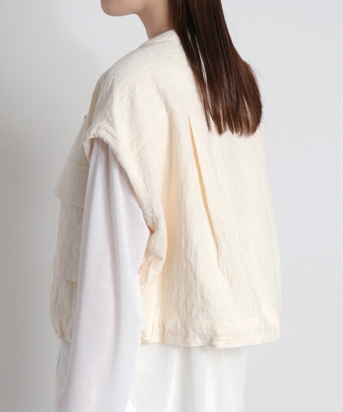 cepo（セポ）の「〈セットアップ対応可能〉ジャガードワークベスト（ベスト・レディース・ブラック/オフホワイト・M）」の14枚目の写真