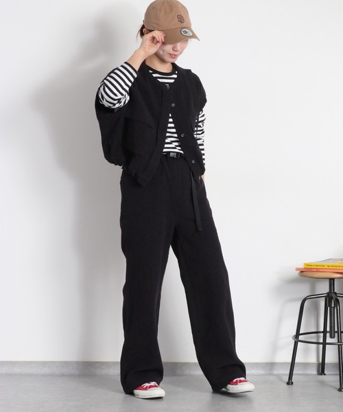 cepo（セポ）の「〈セットアップ対応可能〉ジャガードワークベスト（ベスト・レディース・ブラック/オフホワイト・M）」の22枚目の写真