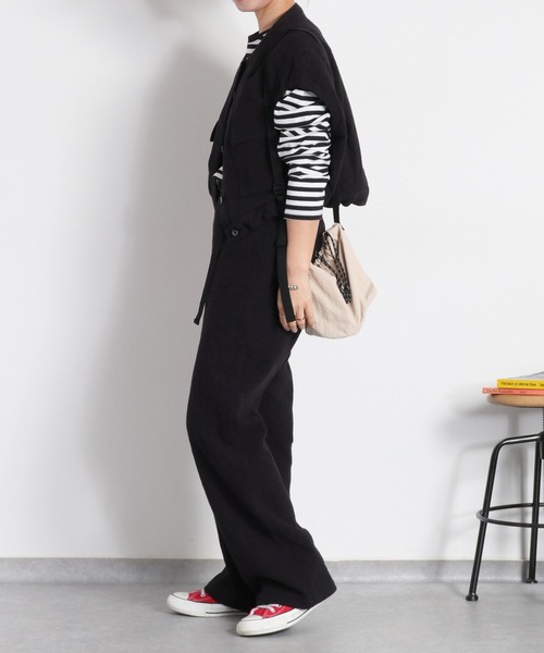 cepo（セポ）の「〈セットアップ対応可能〉ジャガードワークベスト（ベスト・レディース・ブラック/オフホワイト・M）」の20枚目の写真