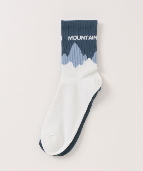 styiro（スタイロ）の「【単品】マウンテン柄アシメ靴下（ソックス/靴下・レディース・B/A/C・FREE）」の2枚目の写真