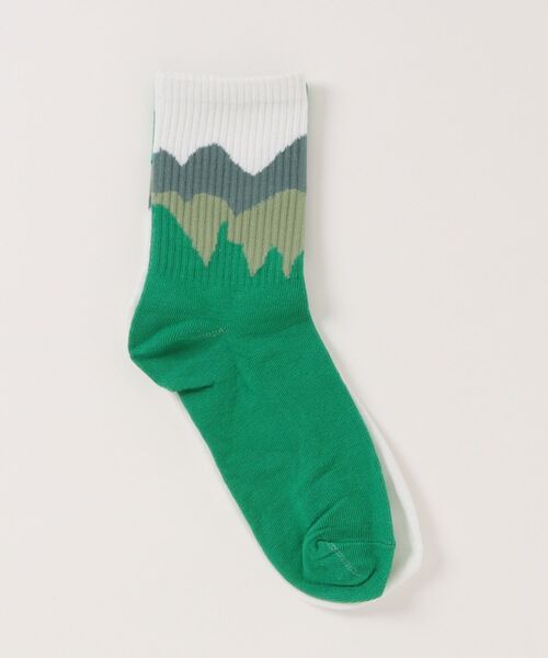 styiro（スタイロ）の「【単品】マウンテン柄アシメ靴下（ソックス/靴下・レディース・B/A/C・FREE）」の5枚目の写真
