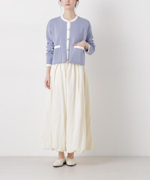 NANO universe（ナノユニバース）の「ナイロンタッサーバルーンスカート（スカート・レディース・ブラック/アイボリー/カーキ・FREE）」の3枚目の写真