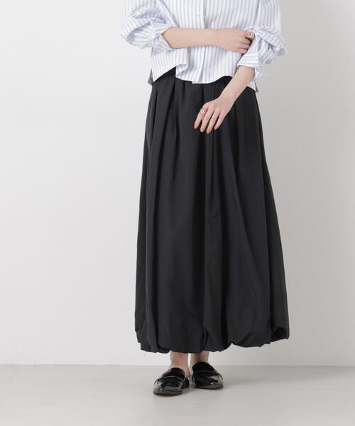 NANO universe（ナノユニバース）の「ナイロンタッサーバルーンスカート（スカート・レディース・ブラック/アイボリー/カーキ・FREE）」の18枚目の写真