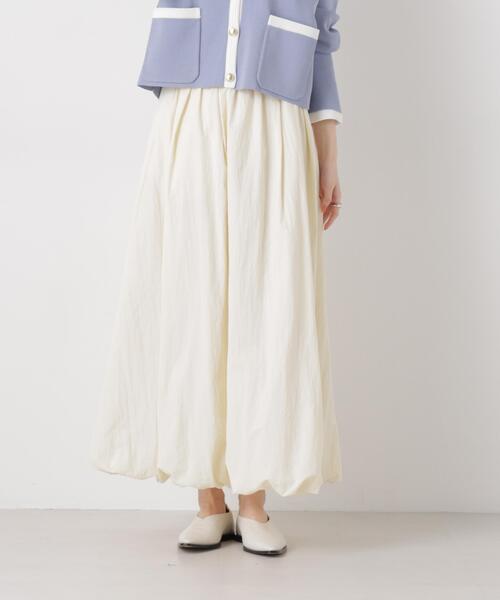 NANO universe（ナノユニバース）の「ナイロンタッサーバルーンスカート（スカート・レディース・ブラック/アイボリー/カーキ・FREE）」の4枚目の写真