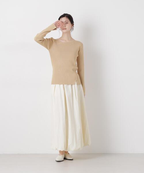 NANO universe（ナノユニバース）の「ナイロンタッサーバルーンスカート（スカート・レディース・ブラック/アイボリー/カーキ・FREE）」の8枚目の写真