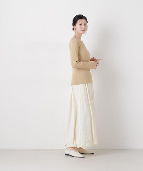 NANO universe（ナノユニバース）の「ナイロンタッサーバルーンスカート（スカート・レディース・ブラック/アイボリー/カーキ・FREE）」の9枚目の写真