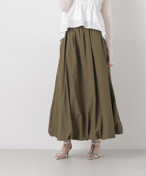 NANO universe（ナノユニバース）の「ナイロンタッサーバルーンスカート（スカート・レディース・ブラック/アイボリー/カーキ・FREE）」の11枚目の写真