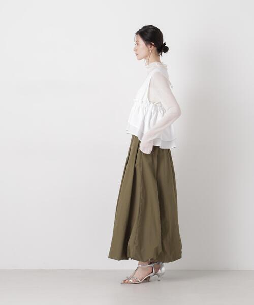 NANO universe（ナノユニバース）の「ナイロンタッサーバルーンスカート（スカート・レディース・ブラック/アイボリー/カーキ・FREE）」の16枚目の写真