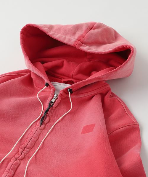 CAMIEL FORTGENS（カミエル フォートへンス）の「CAMIEL FORTGENS / カミエル・フォートヘンス FITTED ZIP HOODIE sweat（パーカー・メンズ・レッド・MEDIUM/LARGE）」の6枚目の写真
