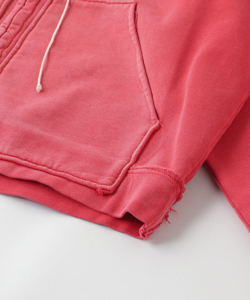 CAMIEL FORTGENS（カミエル フォートへンス）の「CAMIEL FORTGENS / カミエル・フォートヘンス FITTED ZIP HOODIE sweat（パーカー・メンズ・レッド・MEDIUM/LARGE）」の4枚目の写真